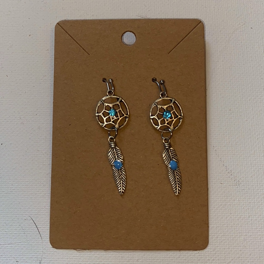 pretty boho dream catcher earrings